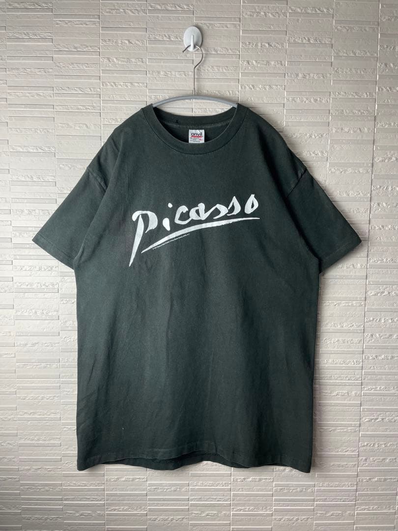 90s ヴィンテージ USA製　パブロピカソ　アートTシャツ　シングルステッチ