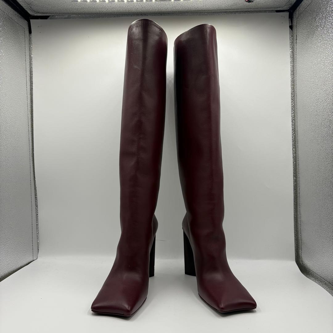 BALENCIAGA バーガンディ ロングブーツ