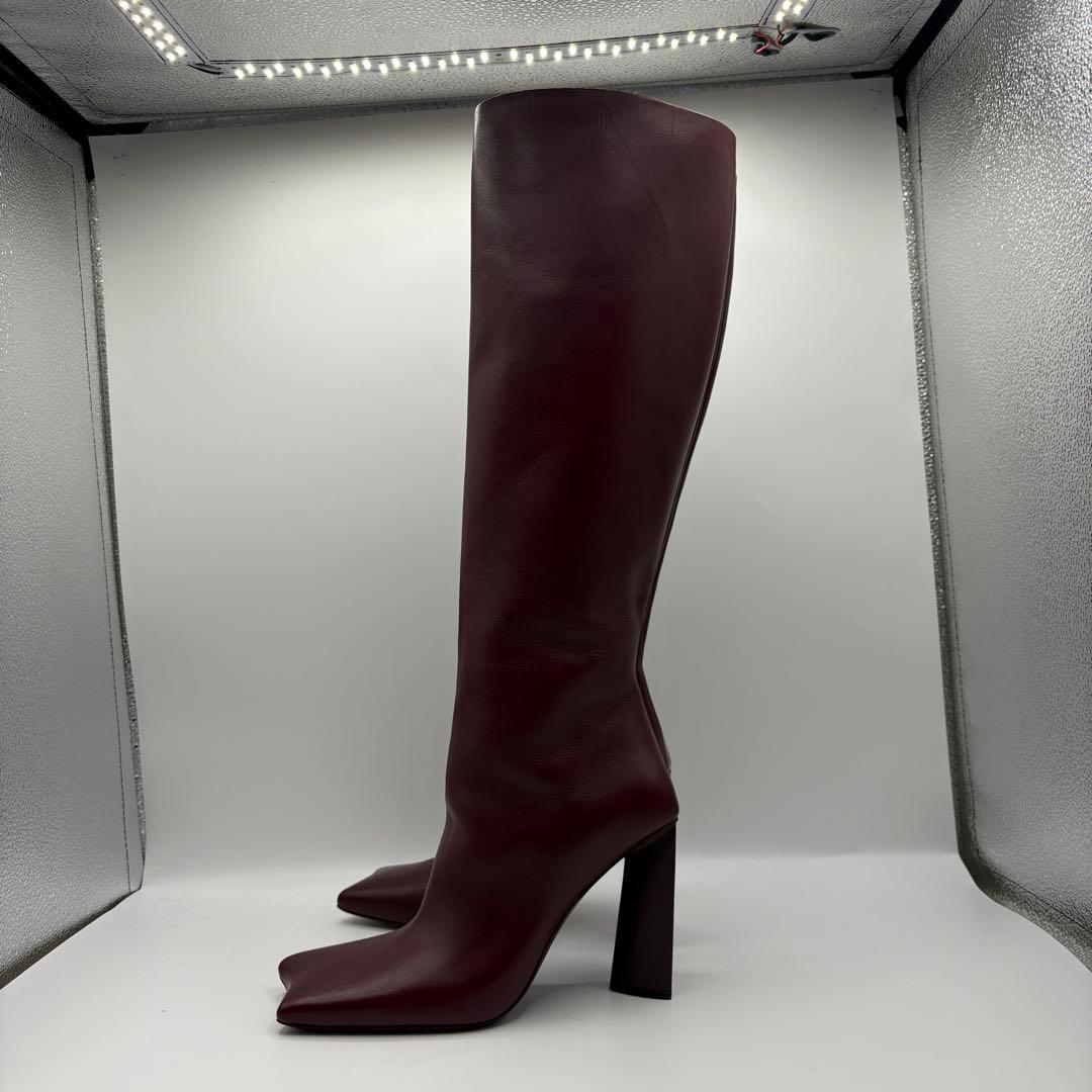 BALENCIAGA バーガンディ ロングブーツ