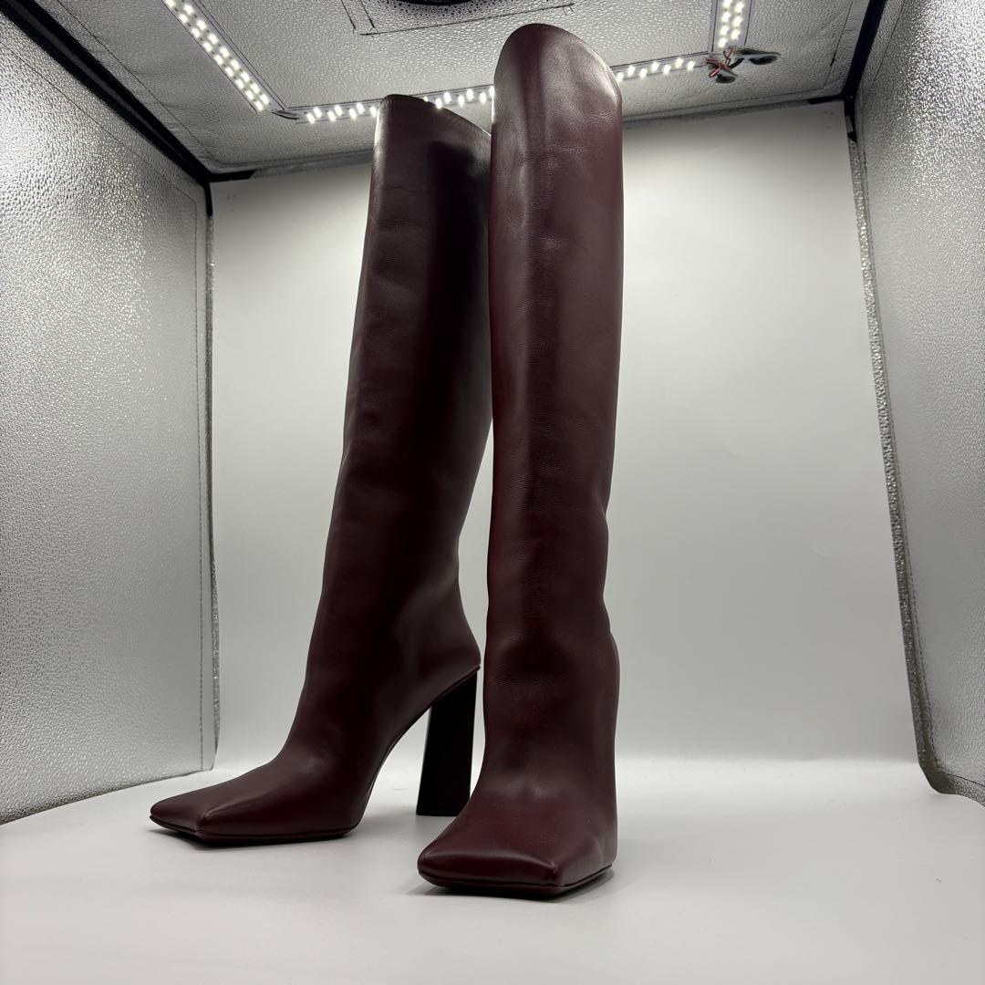 BALENCIAGA バーガンディ ロングブーツ