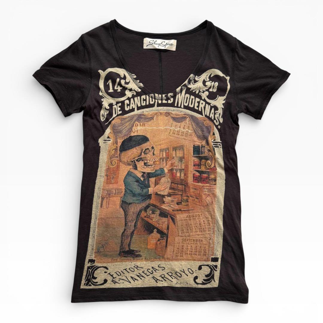 1790◆③SHARE SPIRIT シェアスピリット Tシャツ スカル 36