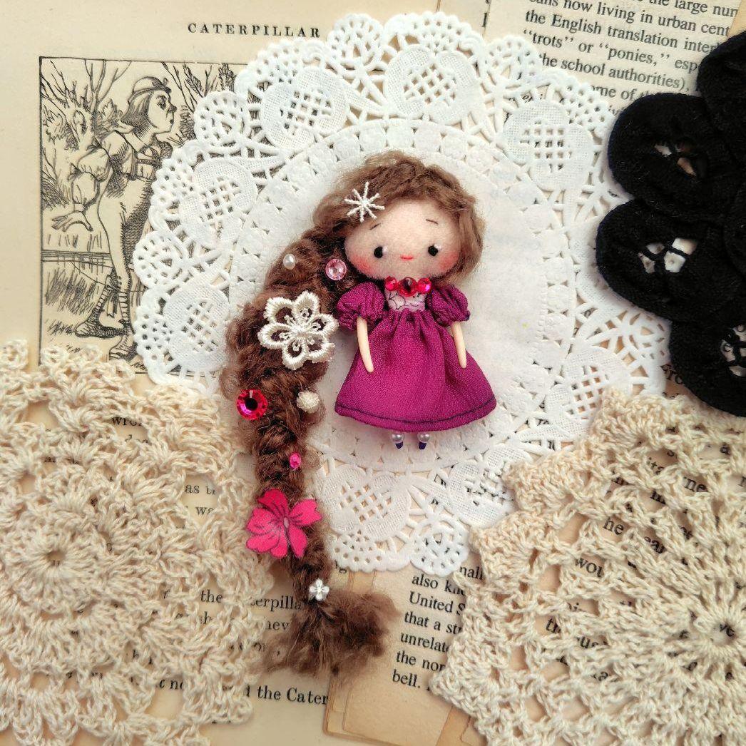 専用　オーダー　マーメイド　紫ちゃん　青いドレスの女の子　ハンドメイド