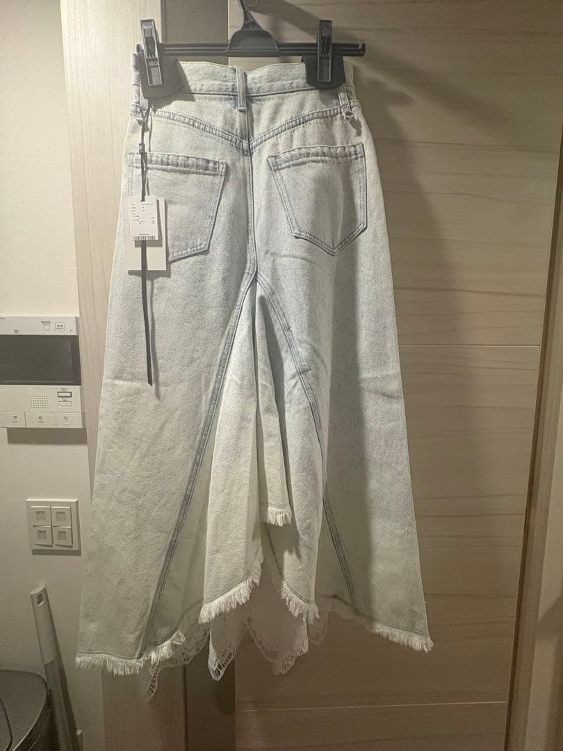 スカート Ameri REMAKE LIKE DENIMLACE LAYEREDSKIRT