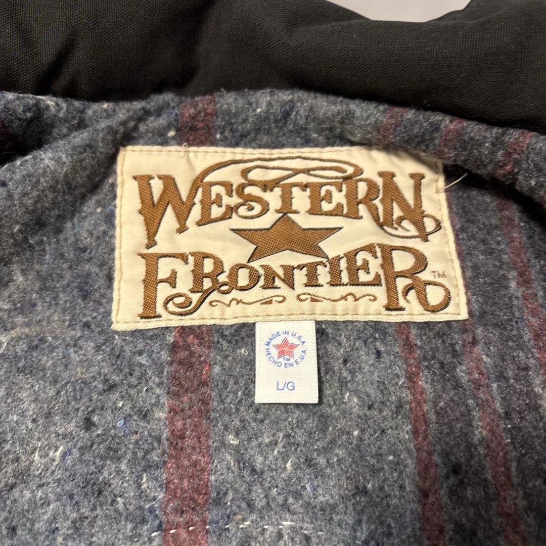 80S WESTERN FRONTIER USA製　両面柄ブルゾン　L