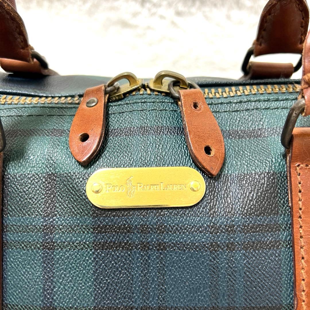美品✨RALPH LAUREN ボストンバッグ 特大 ブラックウォッチ 2way