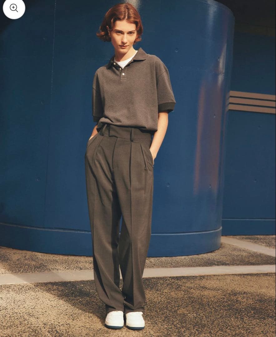 THE SHINZONE⭐︎WIDE POLO SHIRT⭐︎グレー
