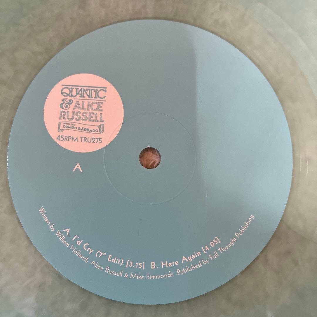 Quantic & Alice Russell レコード　i'd cry