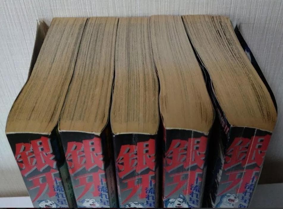 流れ星　銀牙 　総集編　1-5巻 高橋よしひろ　漫画　雑誌　ポスター付き