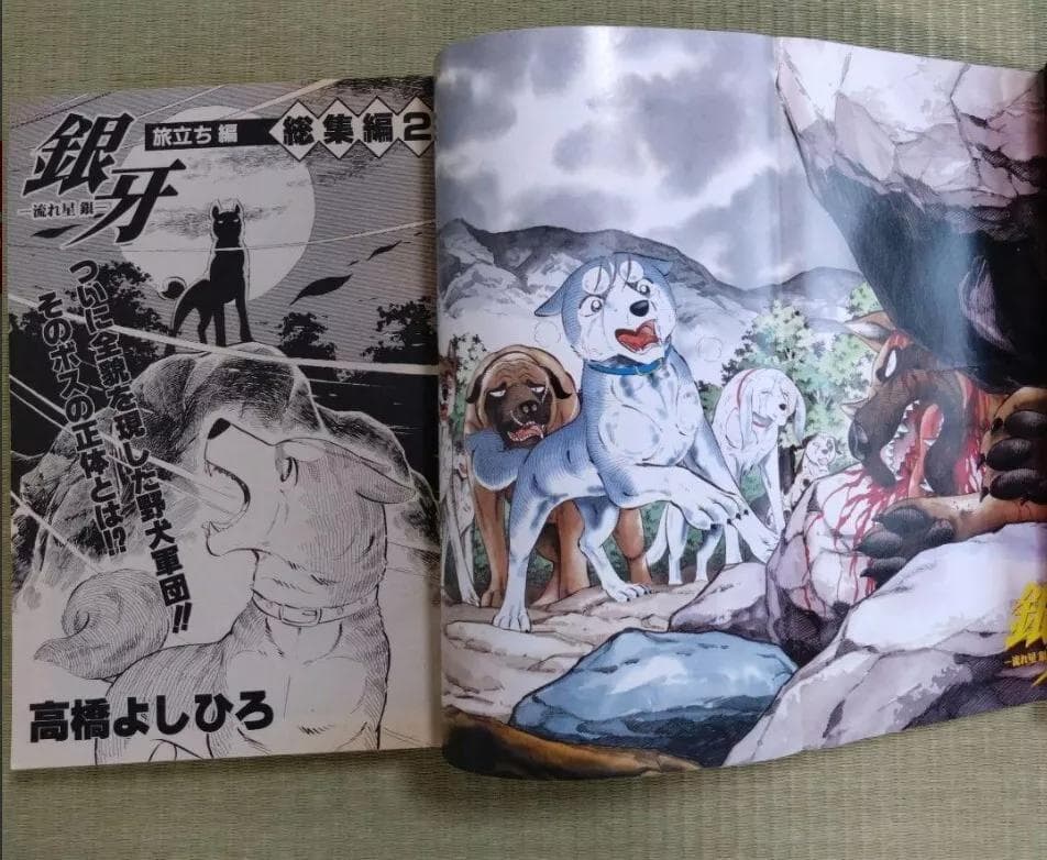流れ星　銀牙 　総集編　1-5巻 高橋よしひろ　漫画　雑誌　ポスター付き