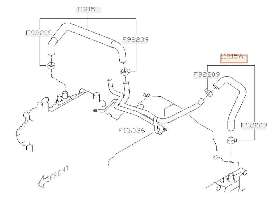 【新品未開封】SUBARU EJ20 バキューム•PCVホース