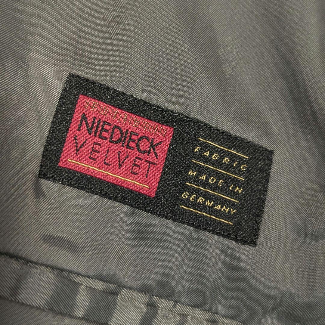 【vintage】希少80sベルベット生地チェック柄シングルテーラードジャケット