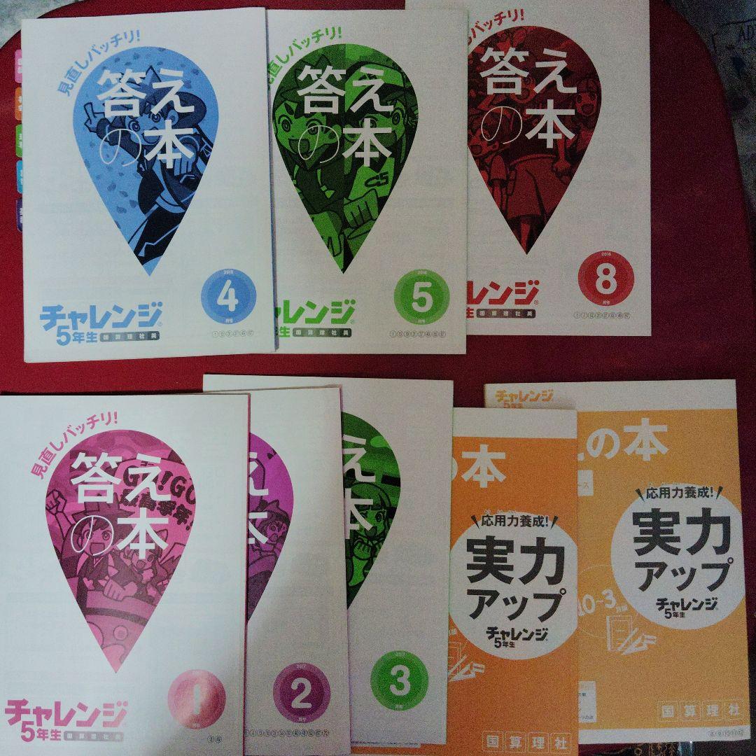 進研ゼミチャレンジ5年生2016年4月号〜3月号（10月号のみ無し）