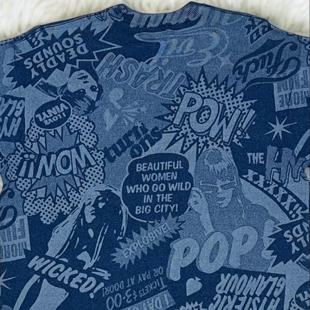【レア】ヒステリックグラマー　総柄　コミック柄 ヒスガール　ニット Tシャツ　L