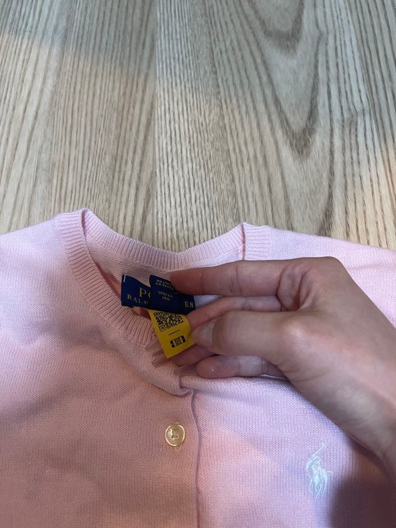 美品　Polo Ralph Lauren　ピンクカーディガン 春カラー　現行タグ