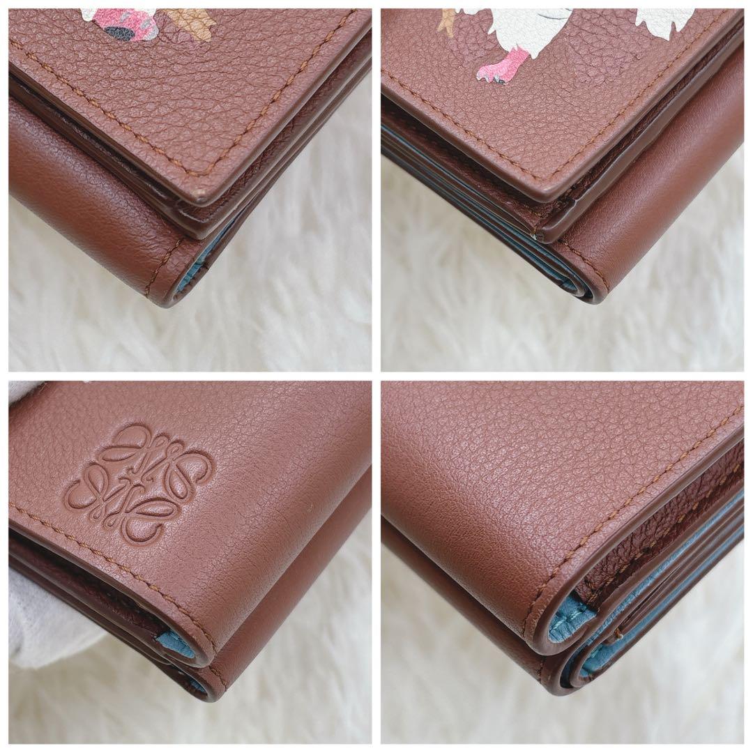 限定/極美品✨ロエベ コラボ ハウルの動く城 ヒン トライフォールドウォレット