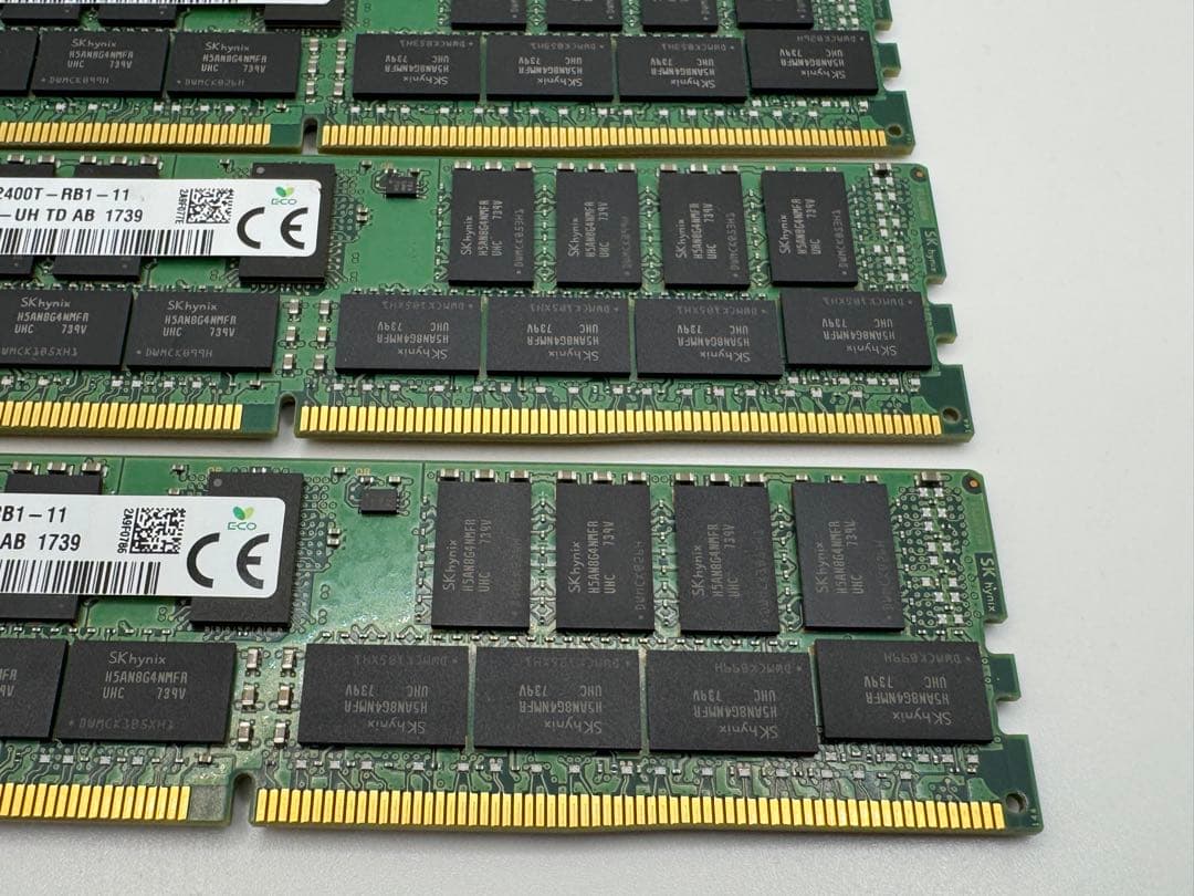 ②SK hynix DDR4 32GB4枚 PC4-2400T-RB1-11
