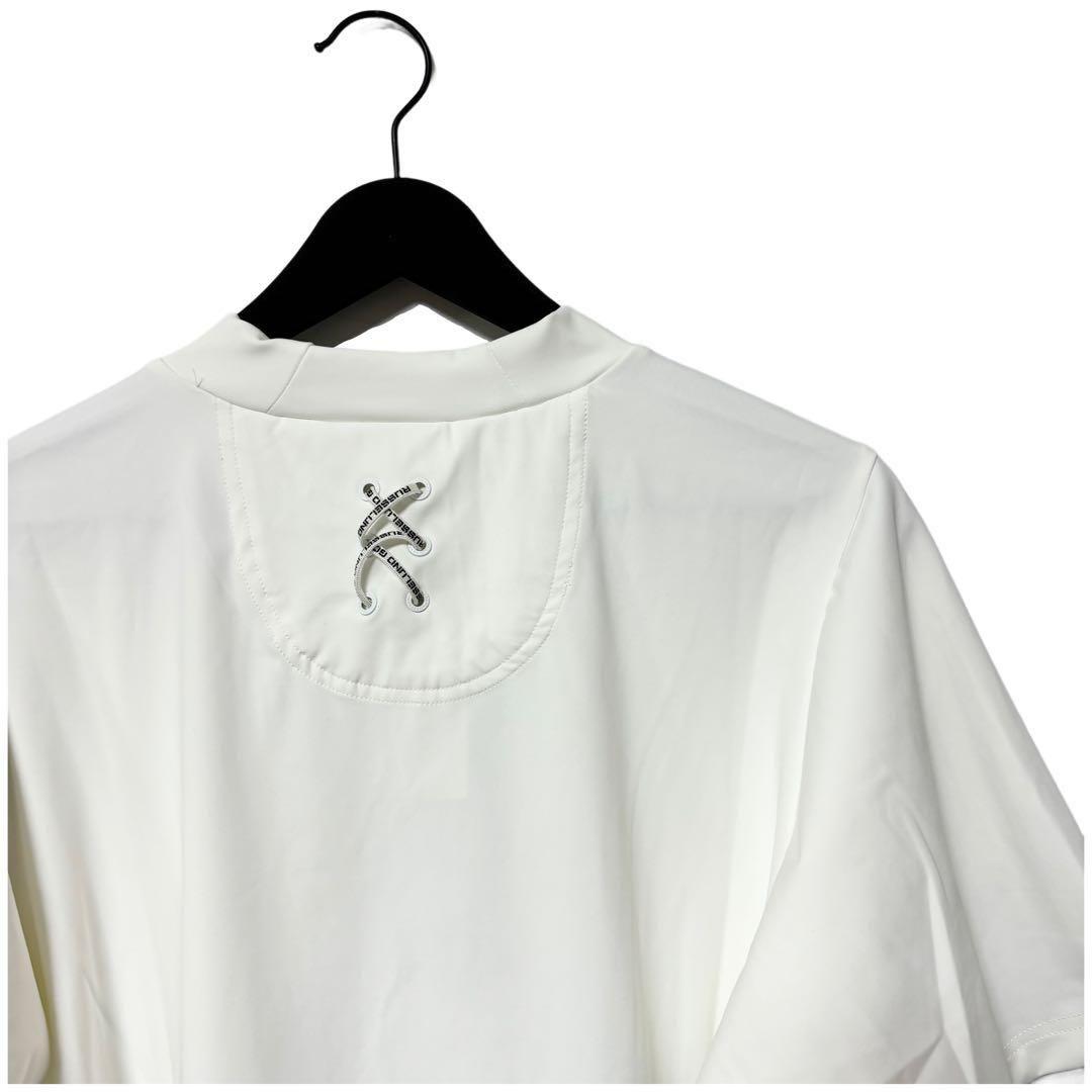ラッセルノ ゴルフ ショートスリーブ エンジェル モックネック ホワイト XL