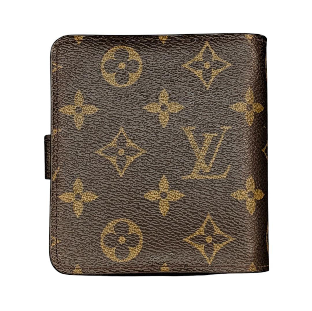 【美品】 ルイヴィトン モノグラム コンパクトジップ 二つ折り財布