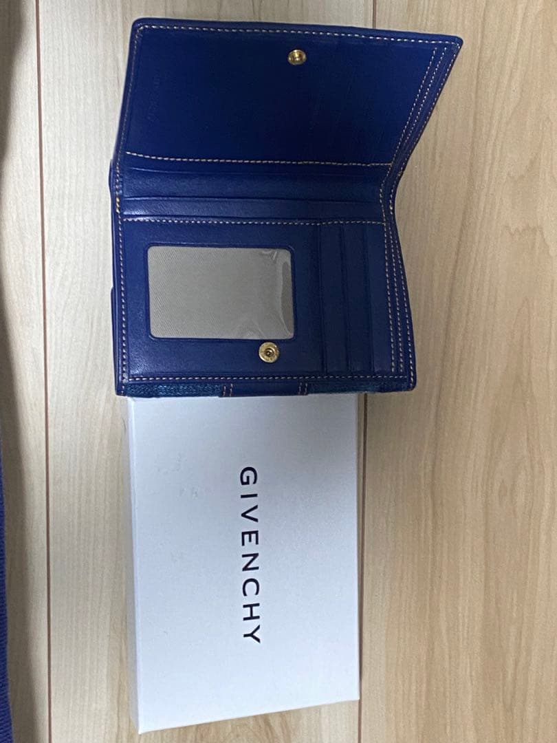 GIVENCHY 二つ折り財布 デニム/ネイビー