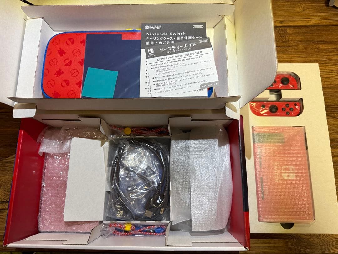 N.Switch/マリオレッド×ブルー＋別売JoyCon＋マイクロSD128GB