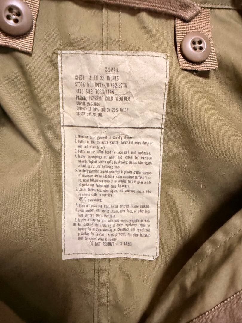 M-65 フィッシュテール モッズコート Xsmall
