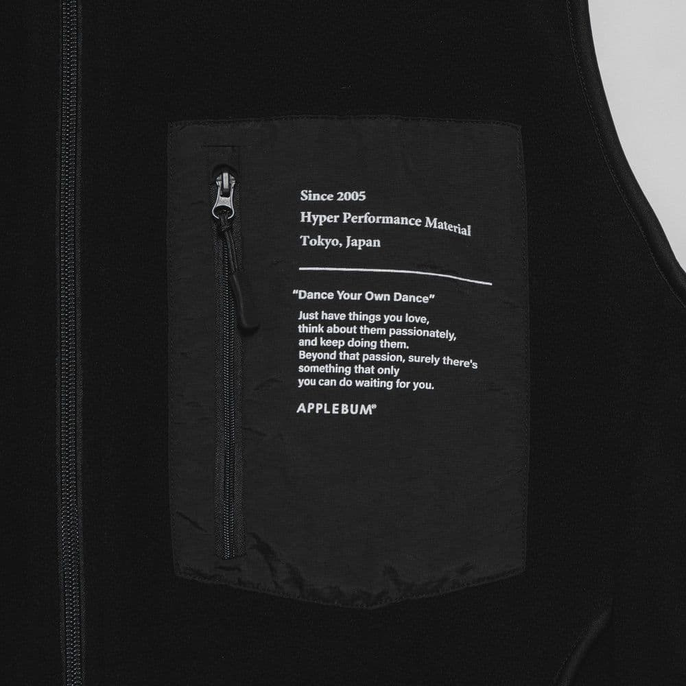 【APPLEBUM】FULL ZIP フリースベスト Black【XL】