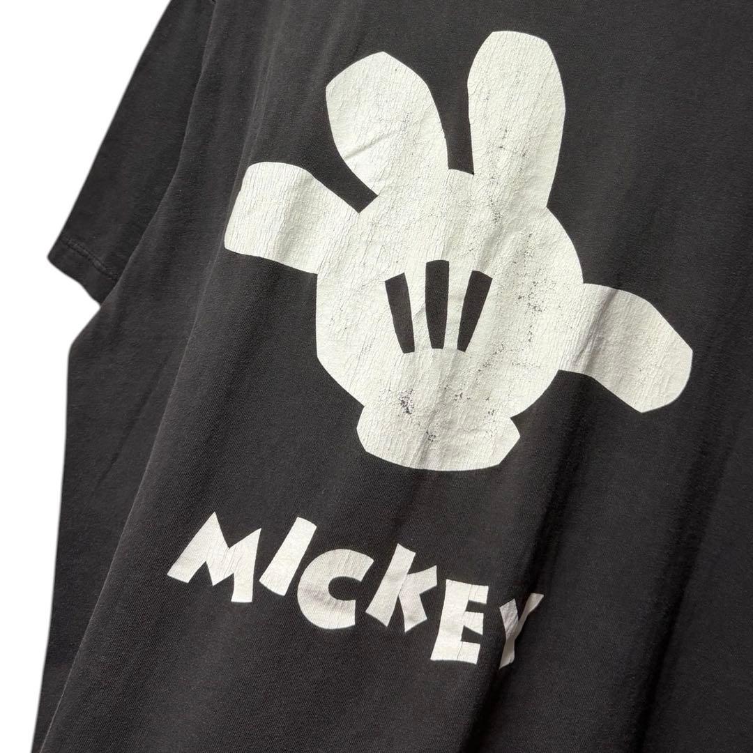 90s〜00s ミッキー ハンド Tシャツ XL〜