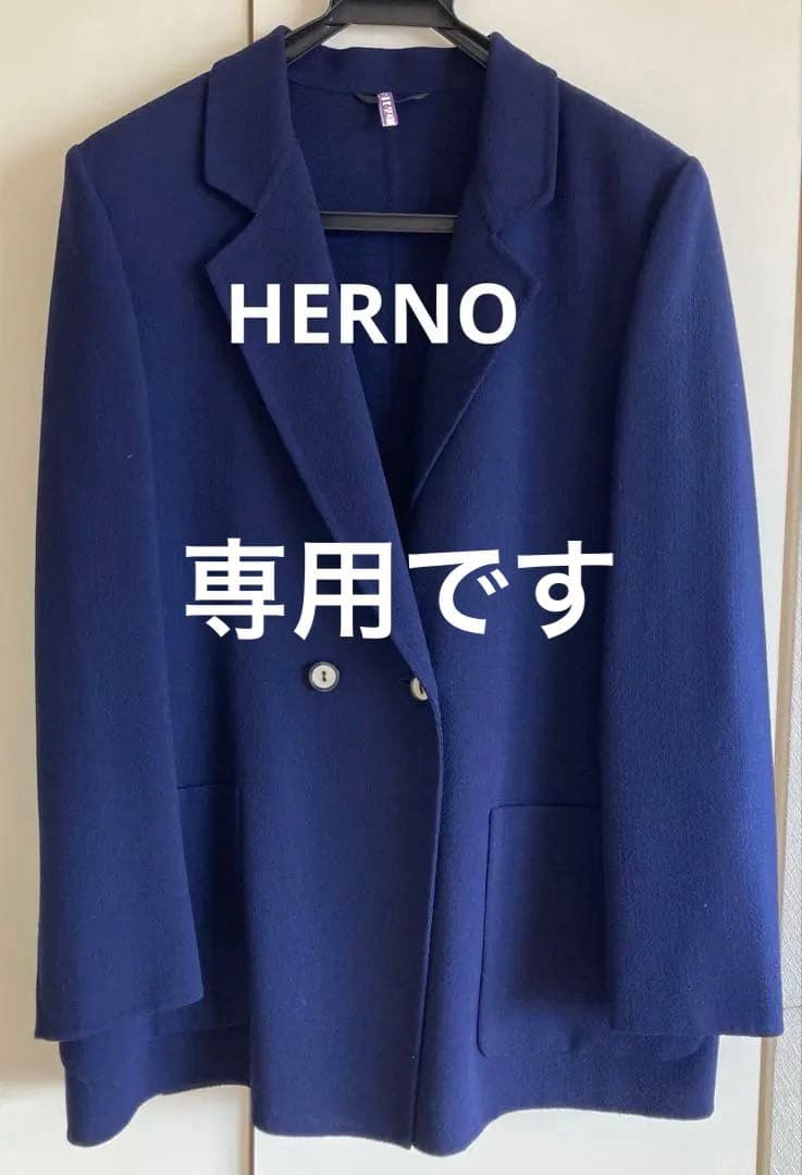 HERNO ヘルノ レディース ジャケット/ブレザー 薄手ニット ネイビー