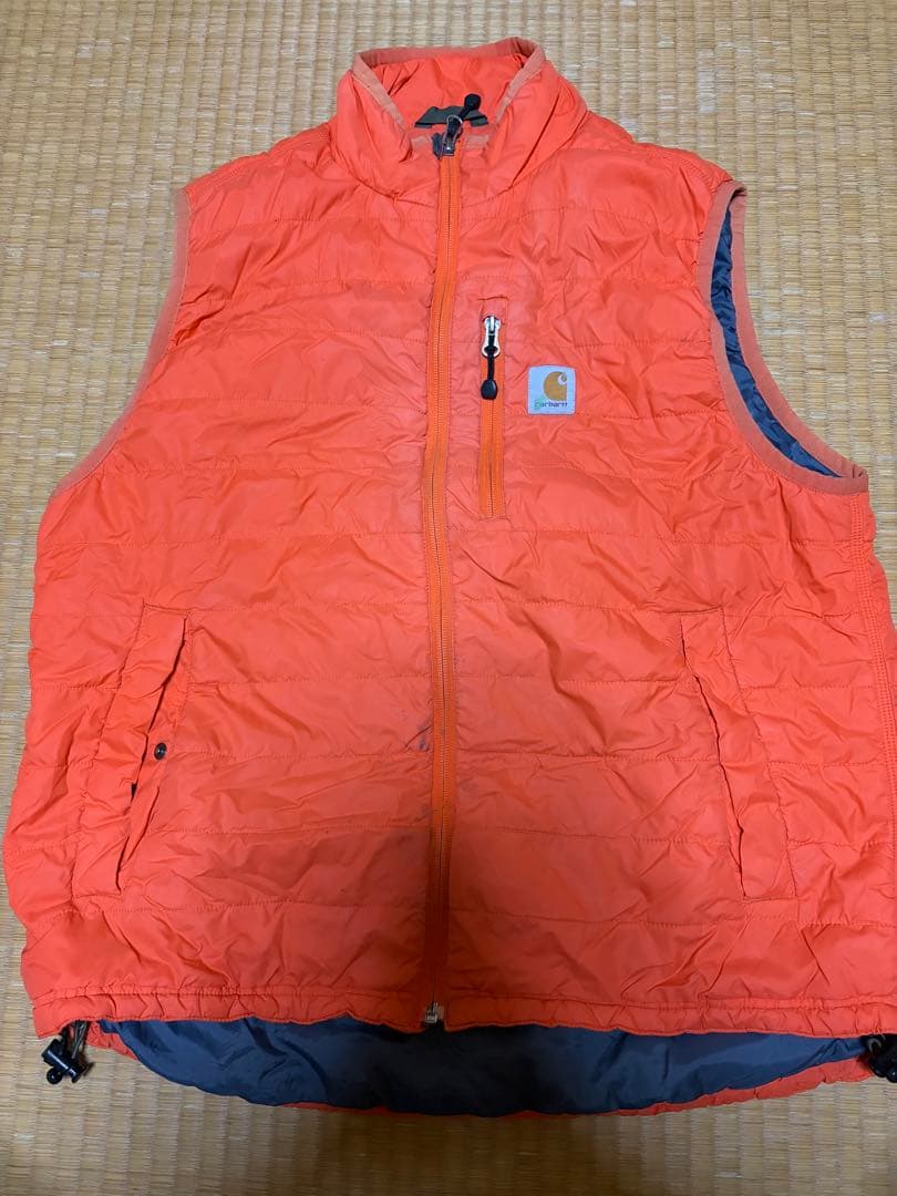 Carhartt カーハート 中綿ベスト オレンジ L ワーク ストリート