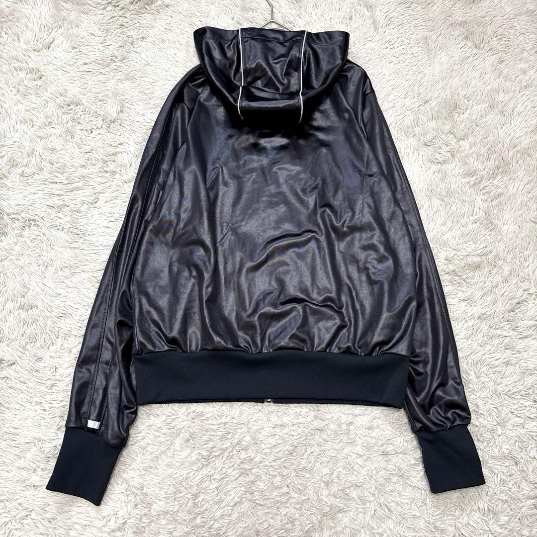 希少✨プーマ PUMA レザー調 Y2K ジャージ 上下 セットアップ 黒 M