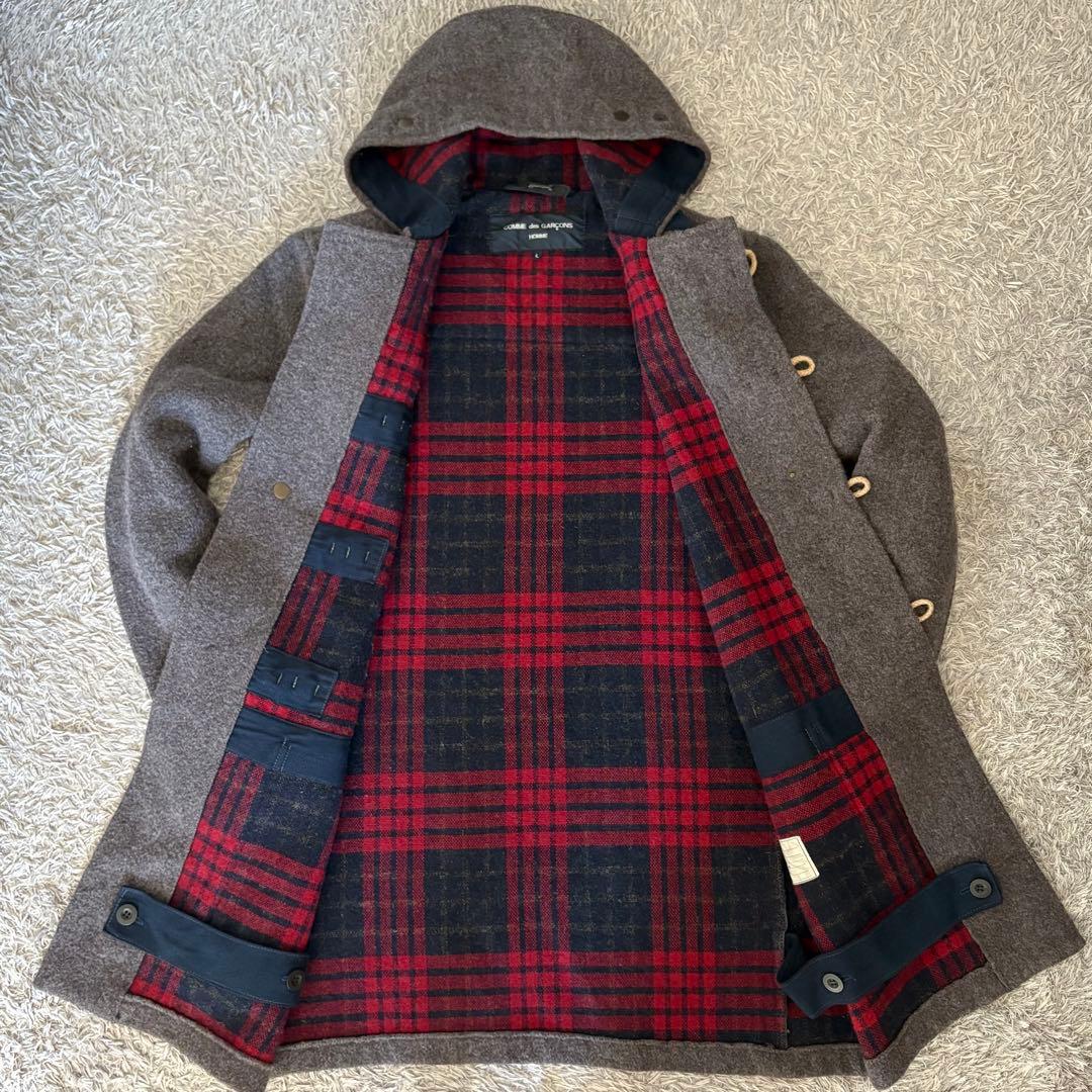 【希少Lサイズ】コムデギャルソンオム×Gloverall ダッフルコート グレー
