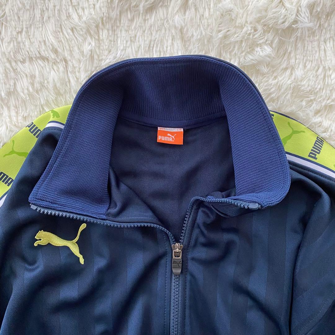 PUMA ジャージ上下セット L ネイビー/ライトグリーン プーマ✨