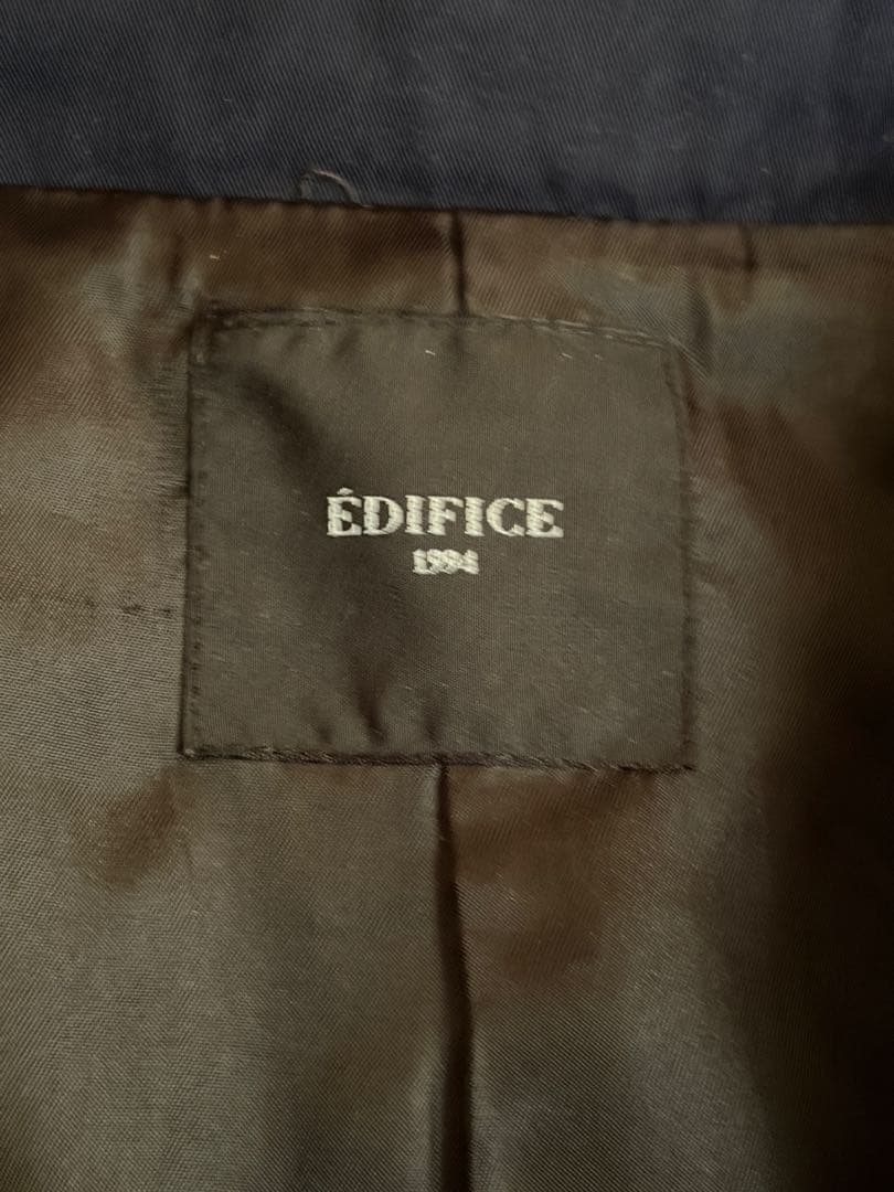 美品!EDIFICE フード付きブルゾン ネイビー