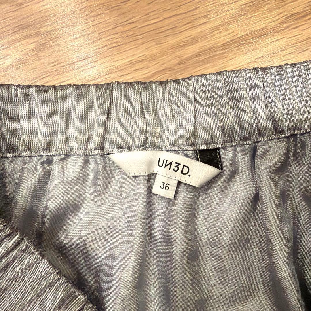 美品【UN3D.】ORIGAMI PLEAT シャンタンスカート