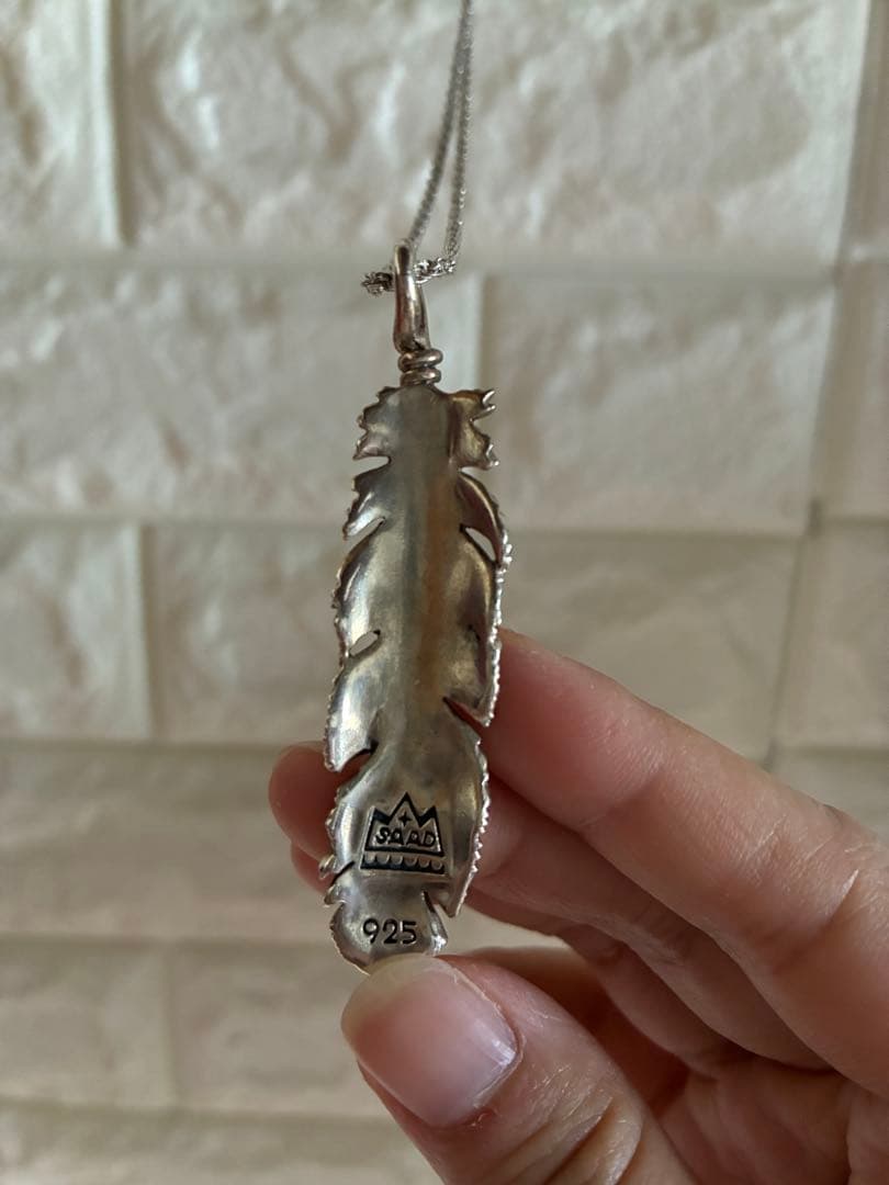 【最終値下げ】SAAD フェザー 羽 SILVER925 刻印あり ネックレス