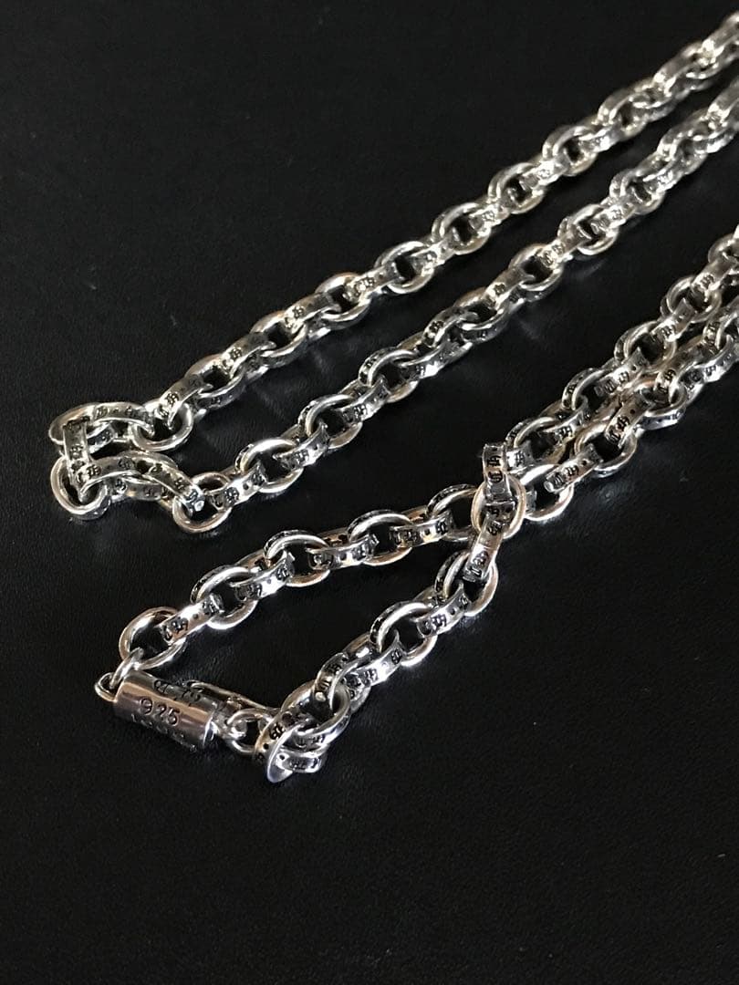 【新品】重量感抜群　ペーパーチェーン ネックレス 60cm シルバー925