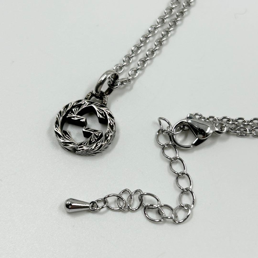 極美品✨　グッチ　ネックレス　アラベスク　インターロッキング　GG Ag 925