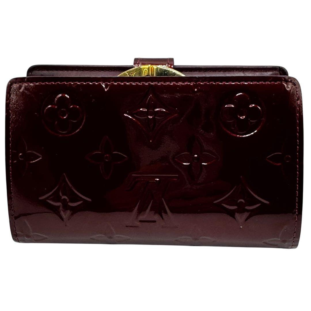 S級極美品LOUIS VUITTON ヴィエノワ ヴェルニ モノグラム 折り財布