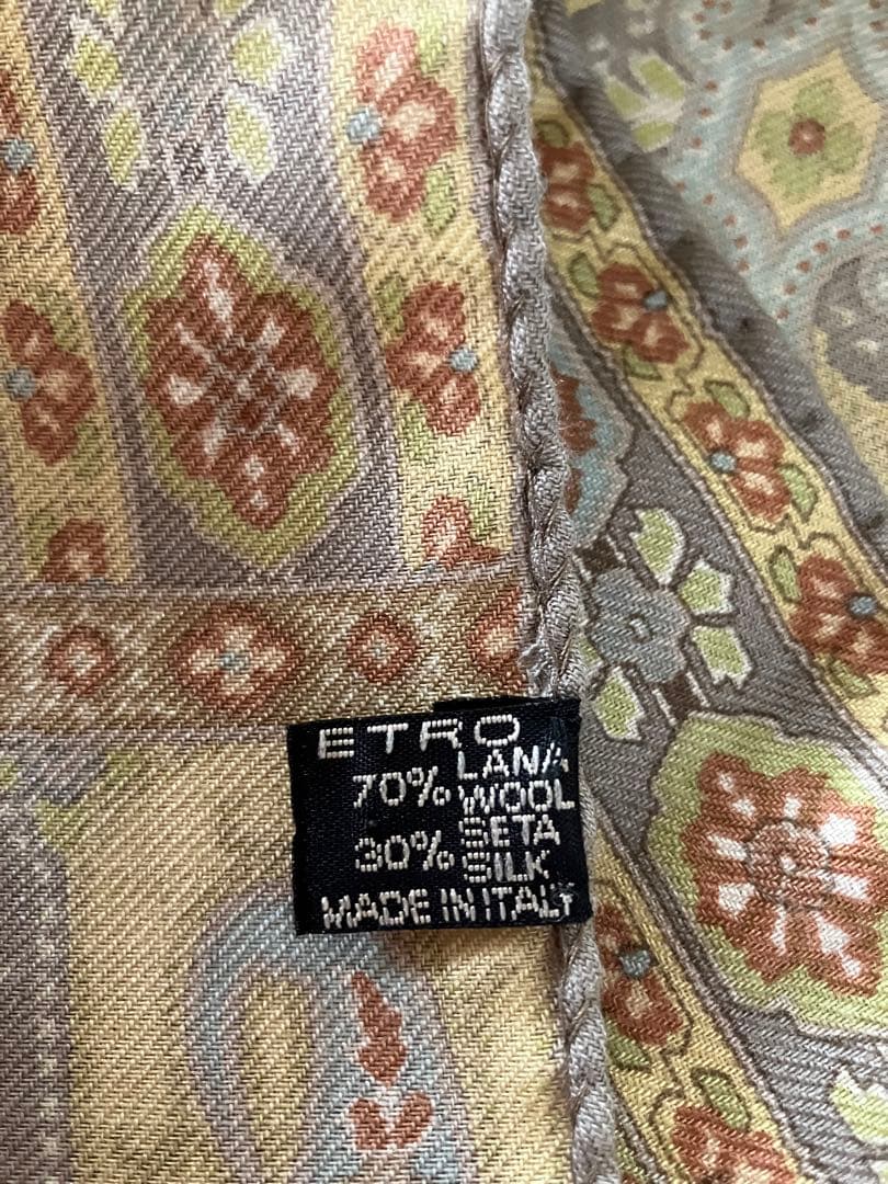 ETRO エトロ ウール×シルク　ストール