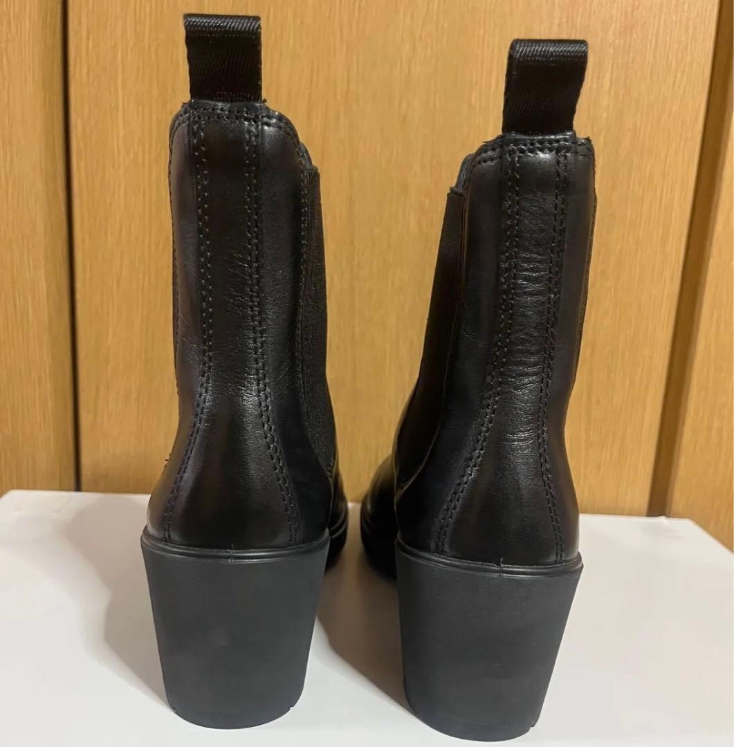 ECCO エコー　ショートブーツ　サイドゴアブーツ　黒　37サイズ 23.5cm