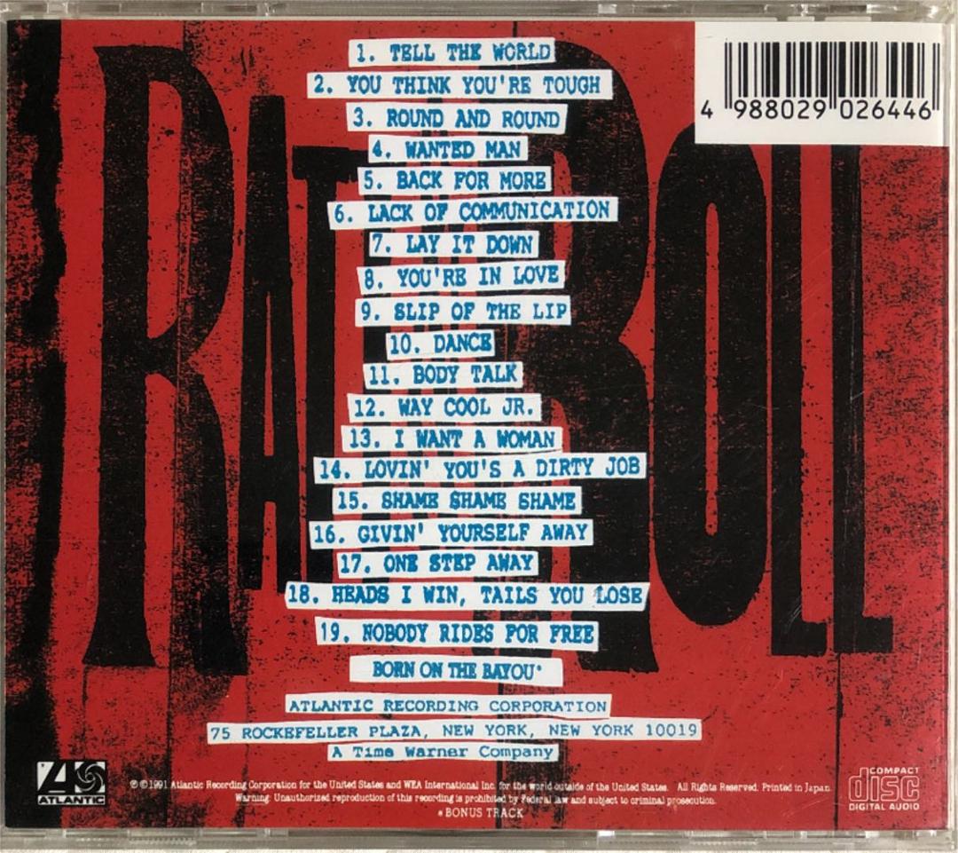 ボーナスディスク付き！ラット/ RATT & ROLL 8191/ 1991年