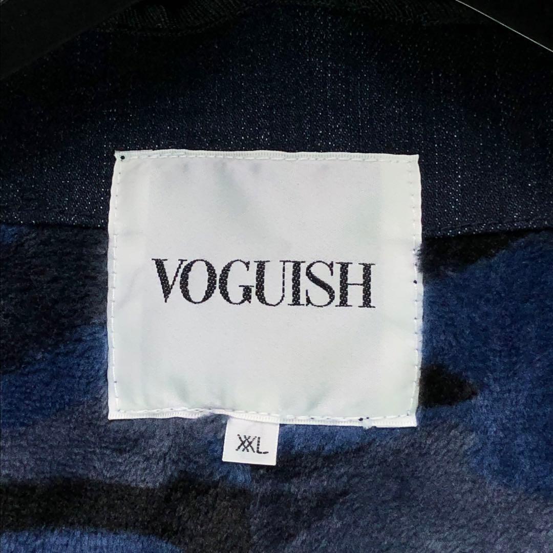 希少XXL/美品⭐ボーギッシュ デニム モッズコート ファー ボア インディゴ