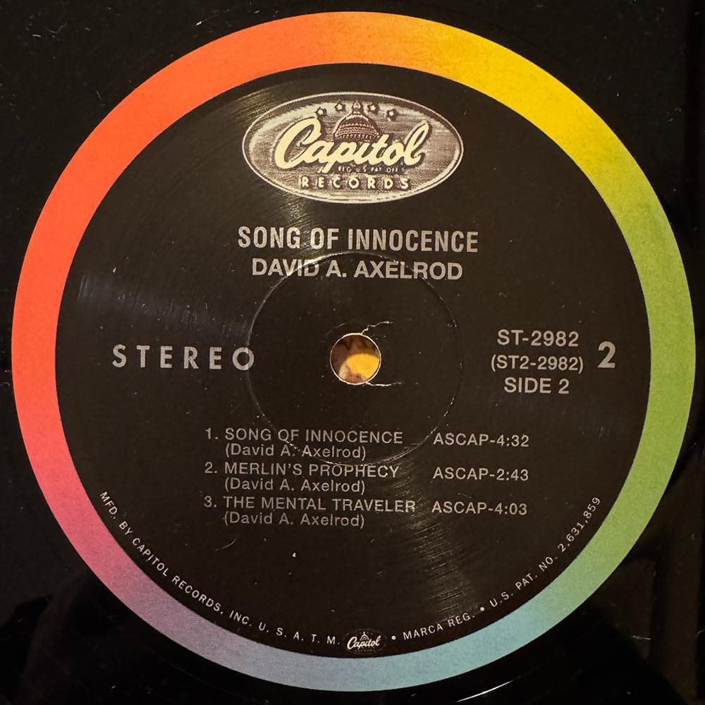 洋楽 David Axelrod / Song Of Innocence