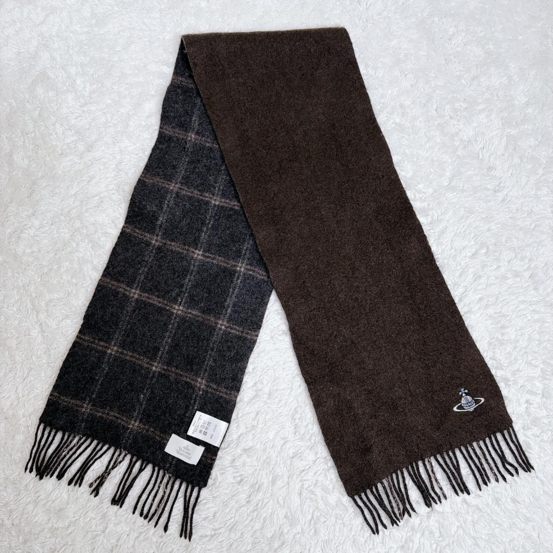 Vivienne Westwood マフラー リバーシブル オーブ カシミヤ