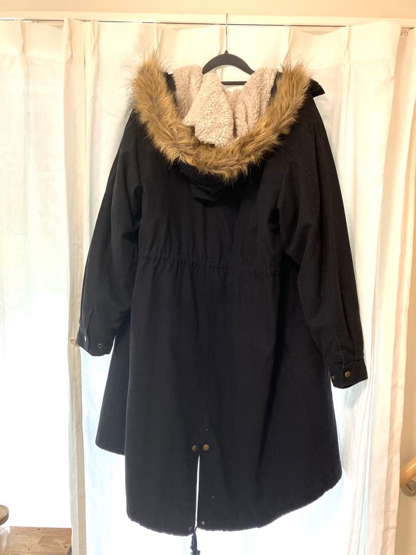somari ネイビー ファー付きモッズコート サイズ1