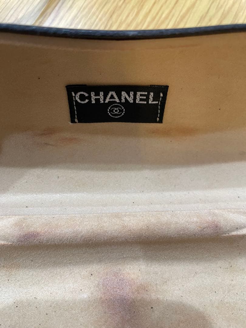 CHANEL リムレス サングラス ブラウン ココマーク ラインストーン
