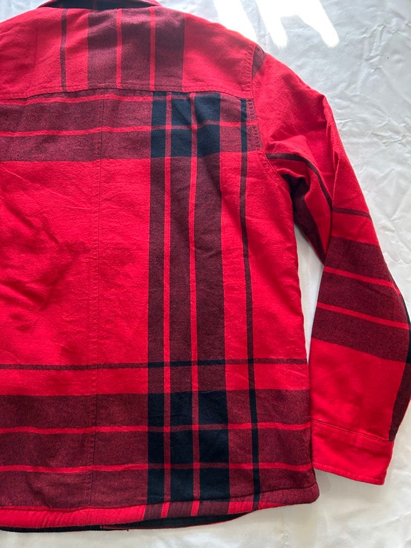 THE NORTH FACE レッド/ブラック チェック柄 フリースジャケット