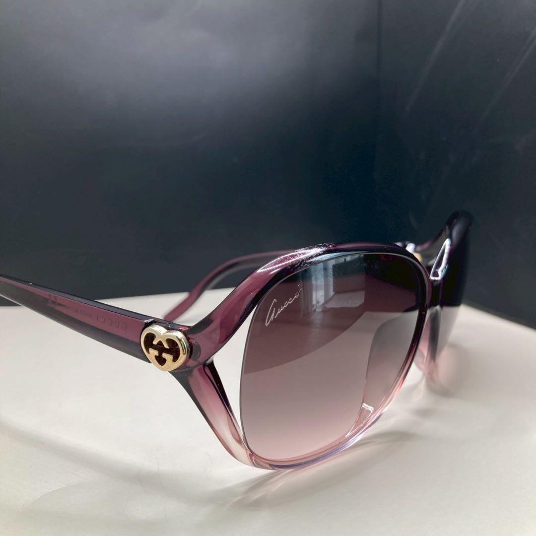 美品✨GUCCI サングラス ラブリーハート インターロッキング　パープル