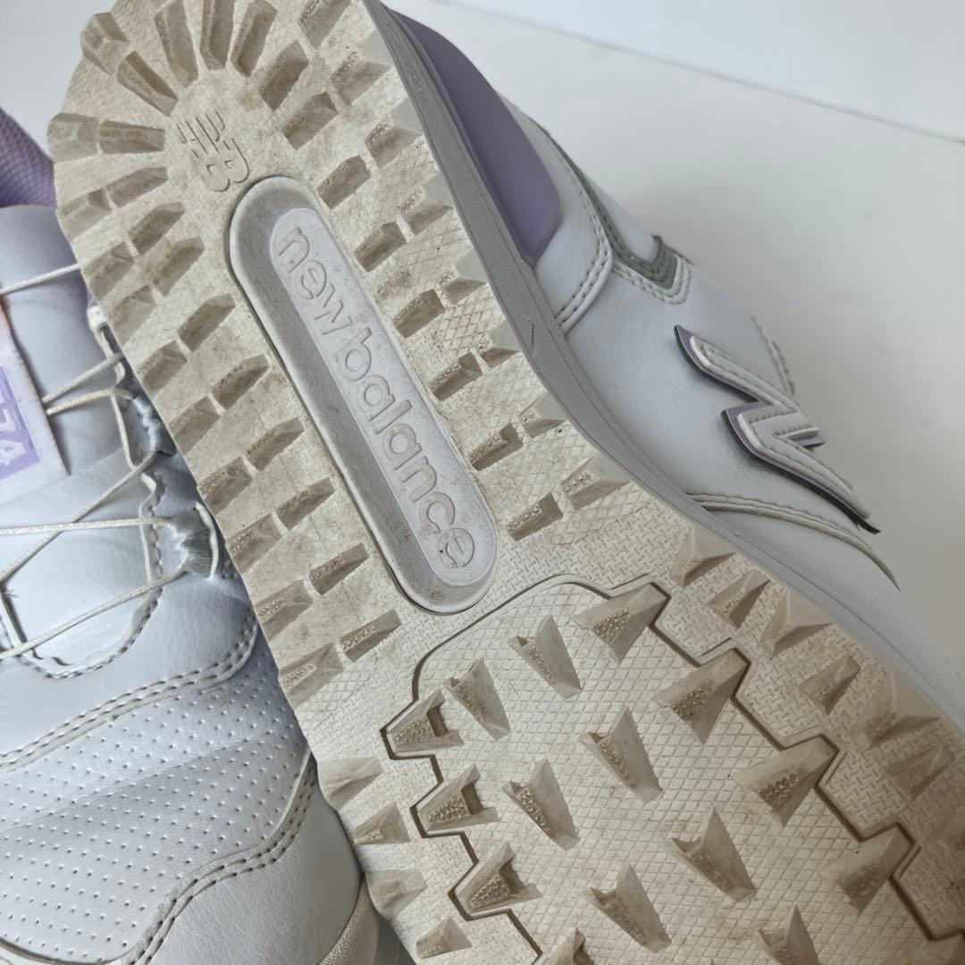 【極美品】NB ニューバランスゴルフ 23cm 574 白 スパイクレス 2E