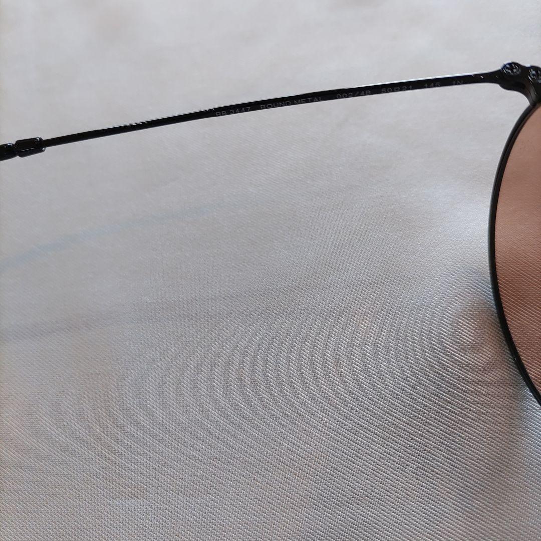 【超美品】日本正規RayBanラウンドメタル RB3447 002/4B